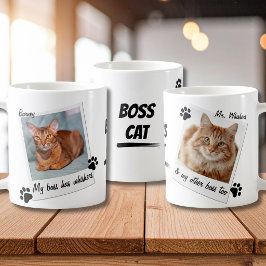 猫のひげ上司 肉球 写真 名前 タイポグラフィ コーヒーマグカップ