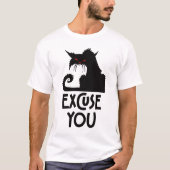 猫のぶつぶつ言い訳 Tシャツ (正面)