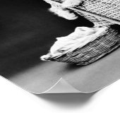 猫のぶら下がった洗濯オンライン ポスター (角)