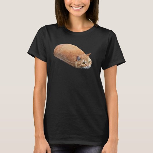 猫のまるまるパン 猫 ネコ パン猫 キティ キテン Tシャツ (正面)