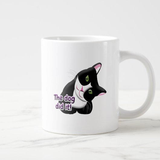 猫のやったことは犬のせい ジャンボコーヒーマグカップ (右)
