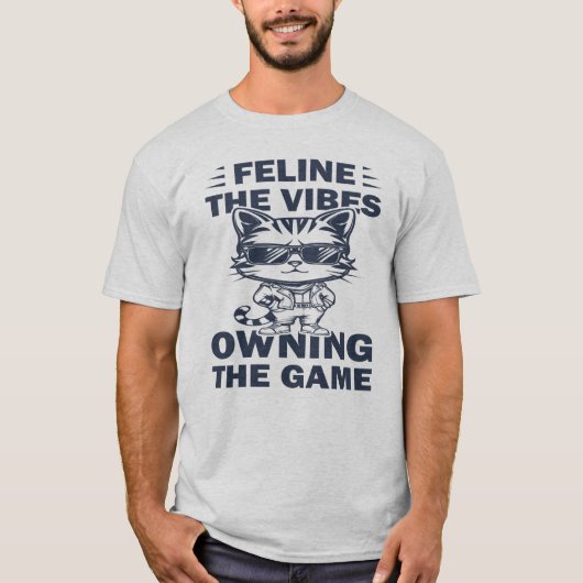 猫のやる気を引き出す Tシャツ (正面)