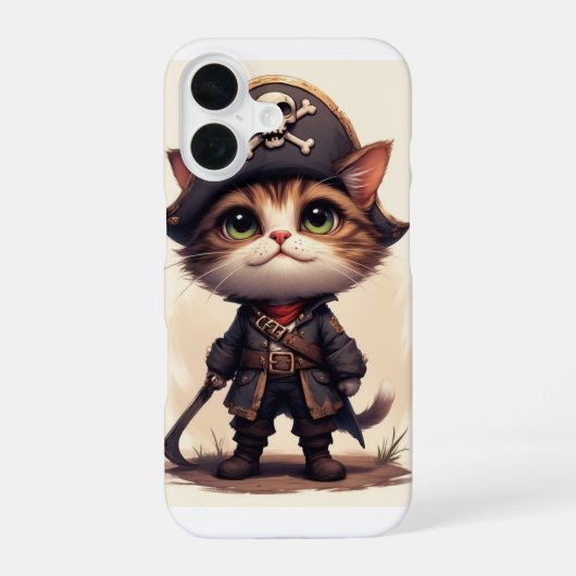 猫のやんちゃ坊主 iPhone 16ケース (裏面)