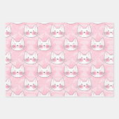 猫のように可愛日本のい ラッピングペーパーシート (正面3)