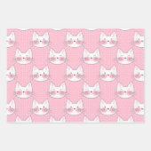 猫のように可愛日本のい ラッピングペーパーシート (正面)