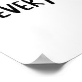 猫のように流れる – かわいいストレッチ猫デザイン ポスター (角)