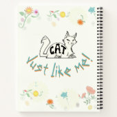 猫のように生意気はっきりしたなタイポグラフィ ノートブック (裏面)