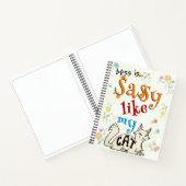 猫のように生意気はっきりしたなタイポグラフィ ノートブック (内部)