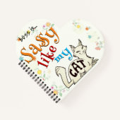 猫のように生意気はっきりしたなタイポグラフィ ノートブック (正面)