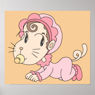 猫のように見える赤ちゃん ポスター