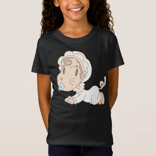 猫のように見える赤ちゃん Tシャツ (正面)