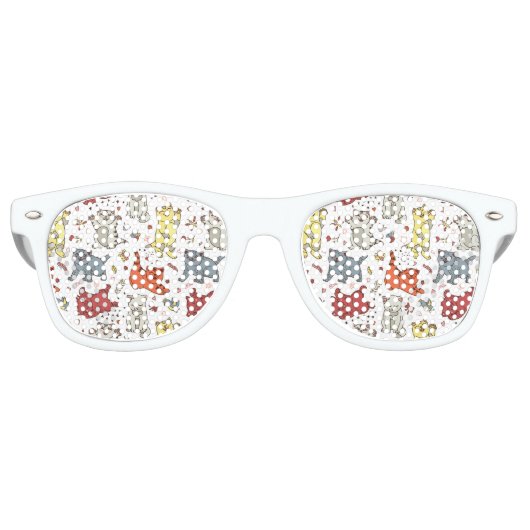 猫のよくはしゃぐパーティー レトロサングラス (正面)