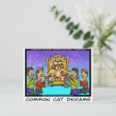 猫のよく見る夢の面白いギフトTシャツ&コレクション ポストカード (スタンド正面)