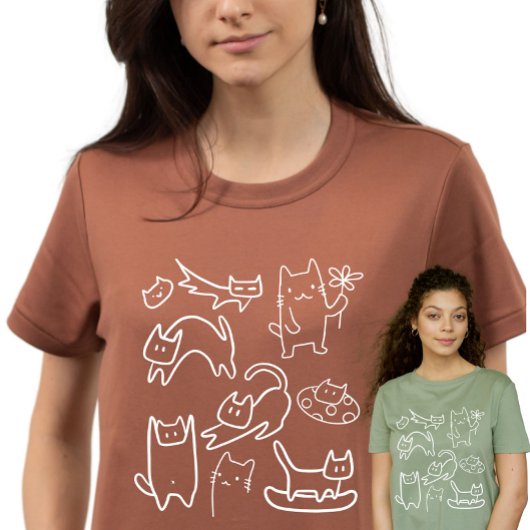 猫のらくがきTシャツ Tシャツ