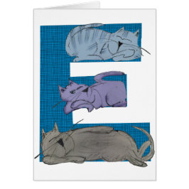 猫のアルファベットEカード