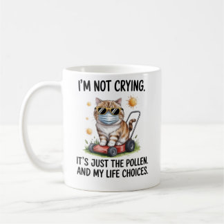 猫のアレルギーマグカップ 涙が出るのは花粉のせい コーヒーマグカップ