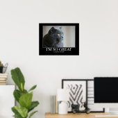 猫のアートワーク素晴らしのポスター ポスター (ホームオフィス)