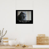 猫のアートワーク素晴らしのポスター ポスター (キッチン)