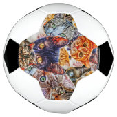 猫のアート柄 サッカーボール (回転)