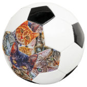 猫のアート柄 サッカーボール (3/4)
