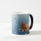 猫のイメージで色を変えるマグカップ モーフィングマグカップ (正面右)