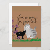 猫のイメージ,ペットの喪失,お悔やみ ノートカード (正面/裏面)