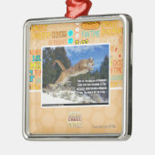 猫のイメージ メタルオーナメント (左)