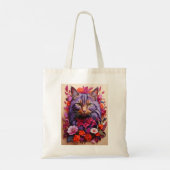 猫のイラストが描かれたトートバッグ トートバッグ (裏面)