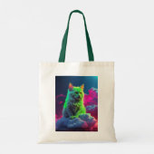 猫のイラストが描かれたトートバッグ トートバッグ (裏面)