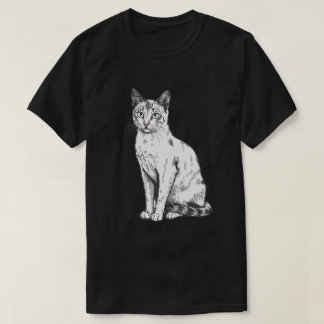 猫のイラストアート Tシャツ