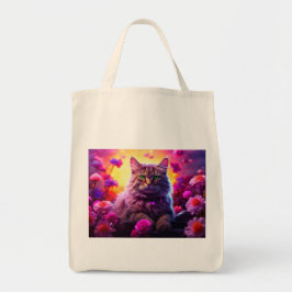 猫のイラスト入りバッグ トートバッグ