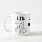 猫のイラスト入り オーダーメイド マグカップ (左)