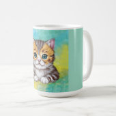 猫のイラスト コーヒーマグカップ (正面右)