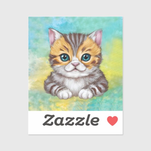 猫のイラスト シール (シート)