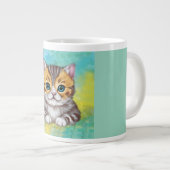 猫のイラスト ジャンボコーヒーマグカップ (正面右)