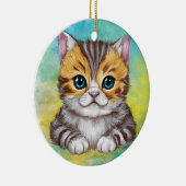 猫のイラスト セラミックオーナメント (右)