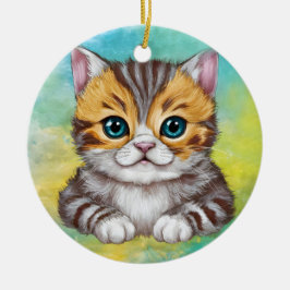 猫のイラスト セラミックオーナメント