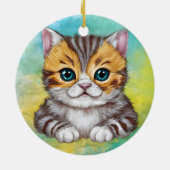 猫のイラスト セラミックオーナメント (裏面)