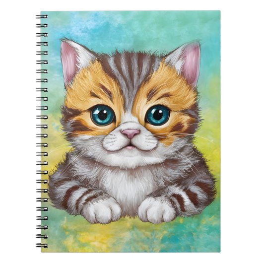 猫のイラスト ノートブック (正面)