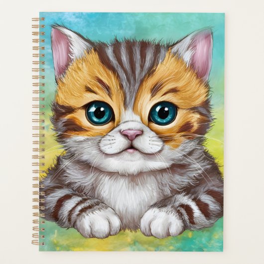 猫のイラスト プランナー手帳 (正面)