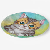 猫のイラスト ペーパープレート (アングル)
