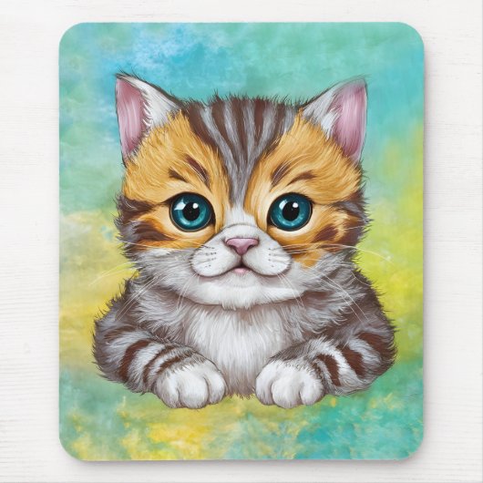 猫のイラスト マウスパッド (正面)
