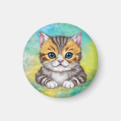 猫のイラスト マグネット (正面)