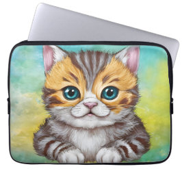 猫のイラスト ラップトップスリーブ