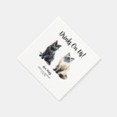 猫のウェディング スタンダードカクテルナプキン (角)