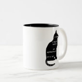 猫のエドガー・アラン・ポーの引用文として神秘的 ツートーンマグカップ (正面右)