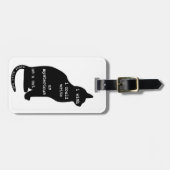 猫のエドガー・アラン・ポーの引用文として神秘的 ラゲッジタグ (正面横)