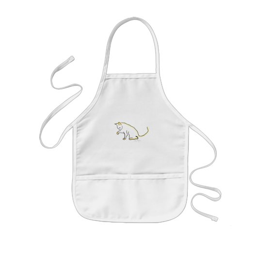 猫のエプロン 子供用エプロン (正面)