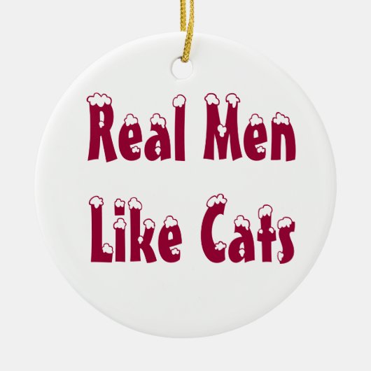 猫のオーナメントのような実質の人 セラミックオーナメント (正面)