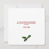 猫のカオスなクリスマスツリーの水彩デザイン 招待状 (裏面)